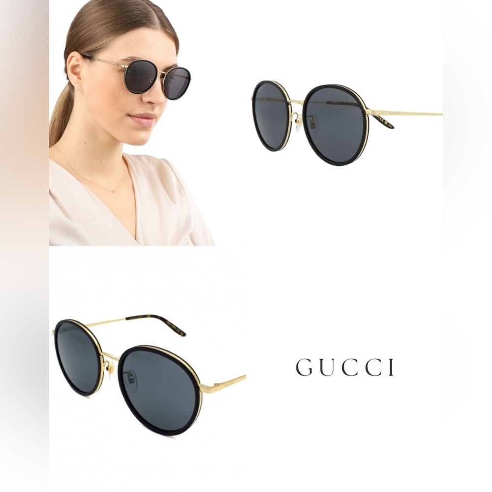 Gucci | Gucci Classic Round Black Sunglasses